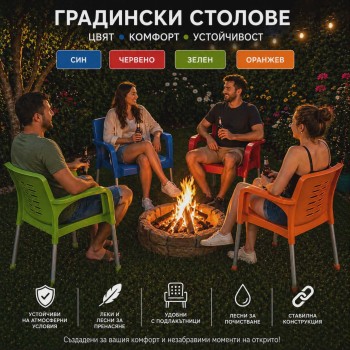Градински пластмасови столове,стил,комфорт и издръжливост